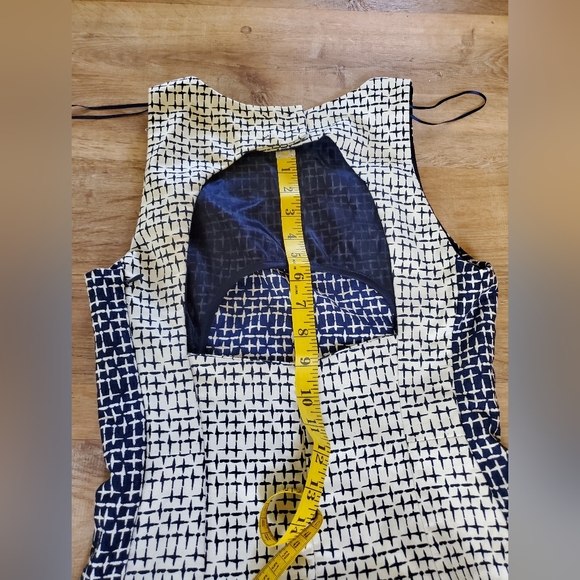 Zara Bodycon Navy White Printed Dress Size XS - Picture 10 of 10